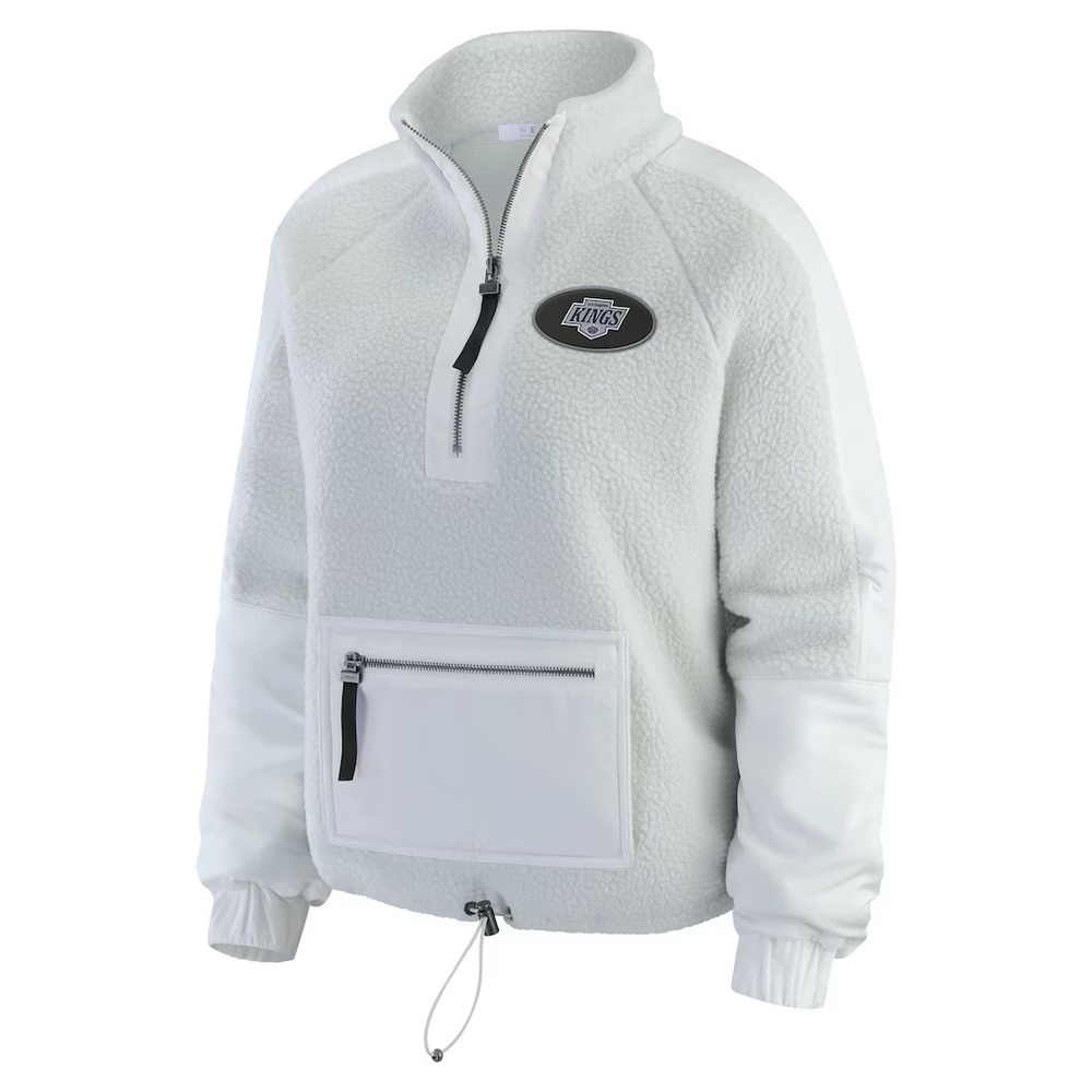 White Los Angeles Kings Pullover Jacket KINGS X WEAR POLAR FLEECE PULLOVER